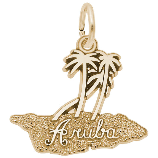 Aruba Palms Charm - Nautical Jewelry for Beach Lovers 3573
