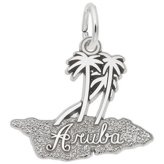 Aruba Palms Charm - Nautical Jewelry for Beach Lovers 3573