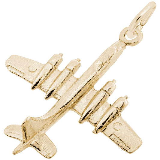 New Military Plane Charm - Unique Aviation Jewelry for Collectors 3597