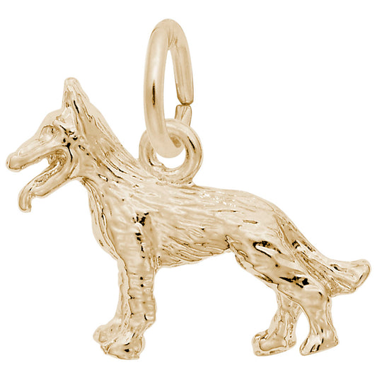 Small German Shepherd Dog Charm - Adorable Pet Jewelry Accessory 3602
