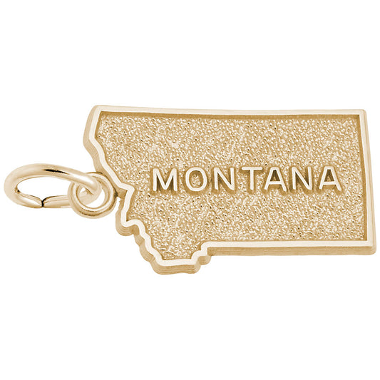 Montana Map Charm - Travel Souvenir Jewelry for Adventure Lovers 3606