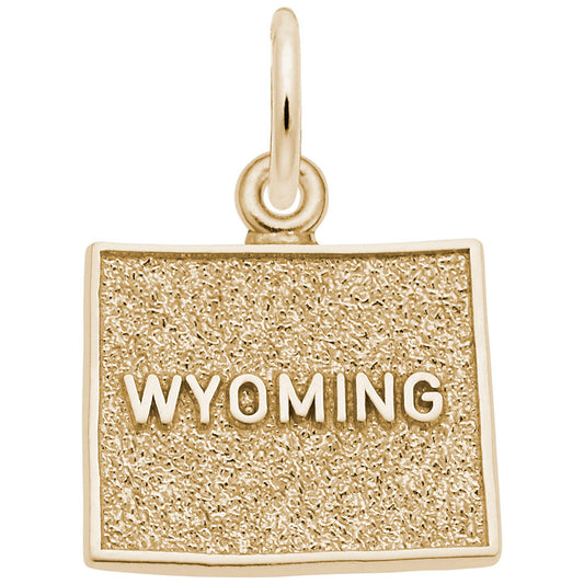Wyoming Map Charm - Travel Souvenir Jewelry for Adventurers 3607