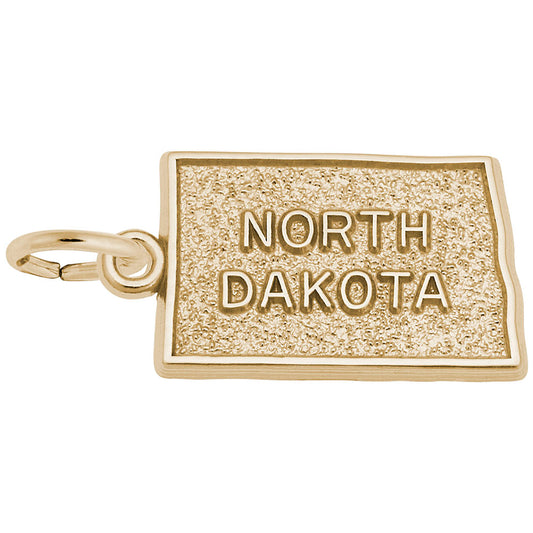 North Dakota Map Charm - Travel Souvenir Jewelry for Adventurers 3615