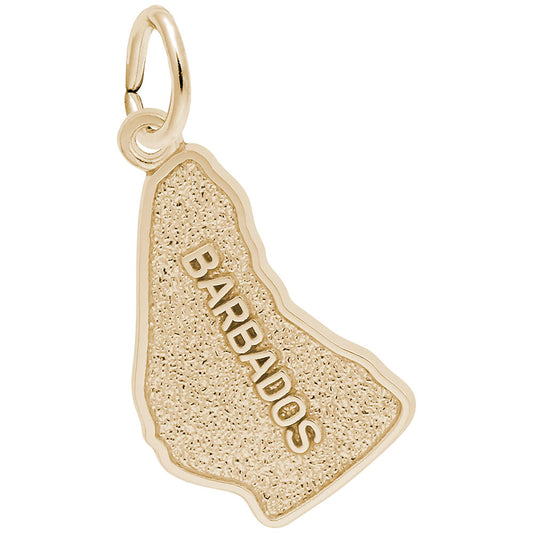 Barbados Map Charm - Travel Jewelry for Island Lovers 3639