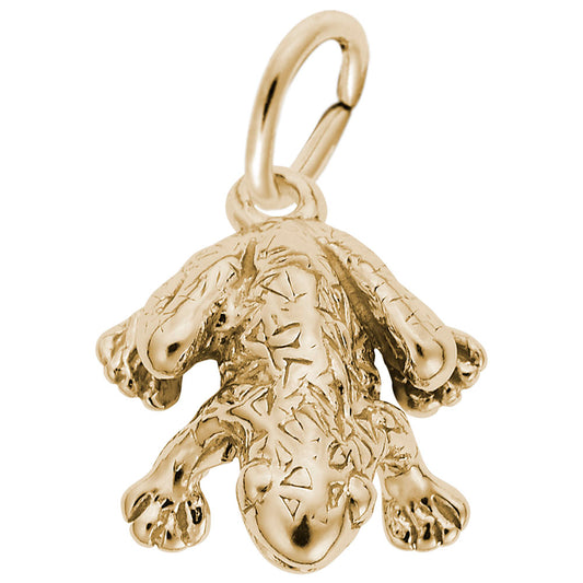 Wood Frog Charm for Garden Decor - Nature-Inspired Accessory 3667