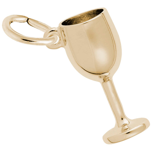 Elegant Wine Glass Charm for Travel Lovers - Rembrandt Charms 3700