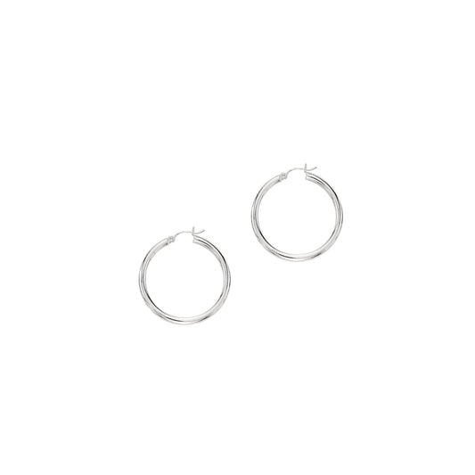 Royal Chain 10K Gold 2x15mm Hoop Earring 372ER
