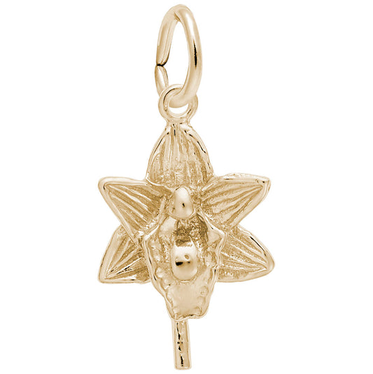 Spring Orchid Flower Charm - Elegant Floral Jewelry for All Occasions 3765