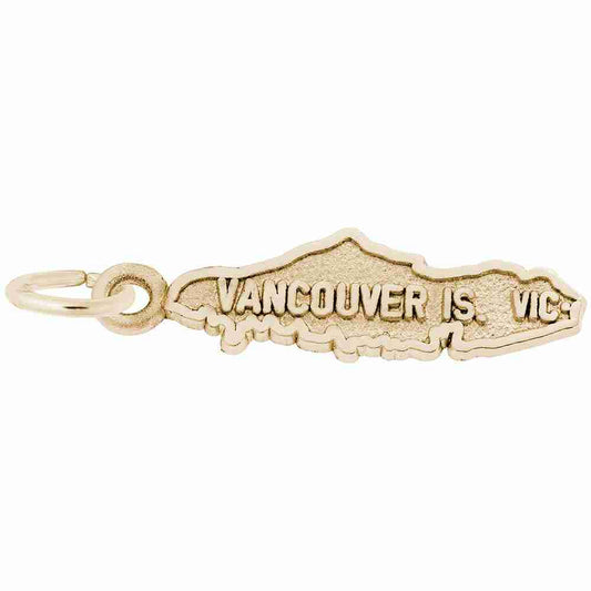 Vancouver Island Map Charm - Celebrate Canadian Patriotism 3810