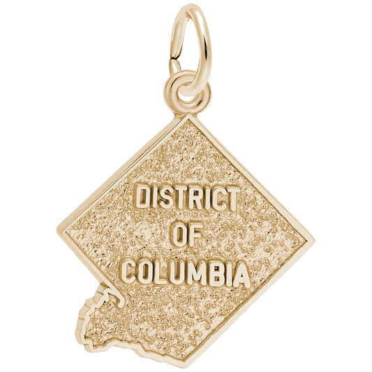 District of Columbia Map Charm - Travel Souvenir Jewelry Gift 3852