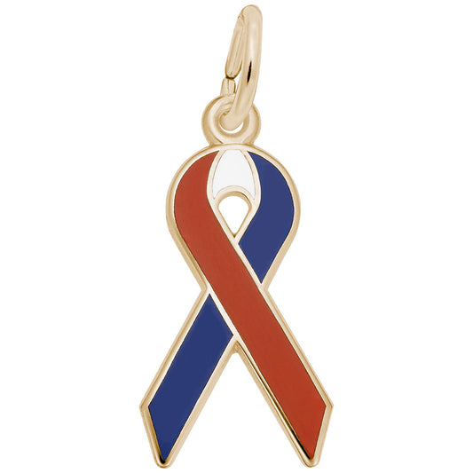 USA Ribbon Charm - Celebrate Patriotism with Stylish Jewelry 3862