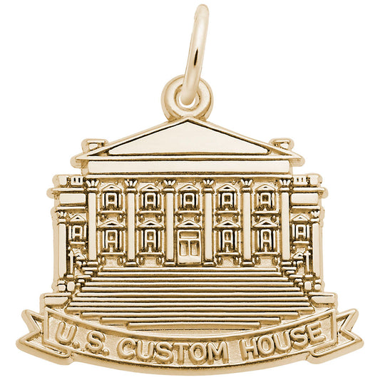 U.S. Custom House Charm - Historical Travel Jewelry Accessory 3880