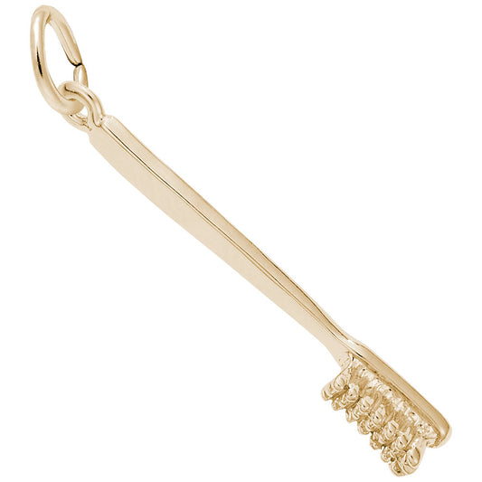 Sterling Silver Toothbrush Charm for Dental Professionals & Enthusiasts 3899