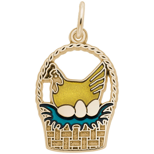 Three French Hens Charm - Elegant Bird Jewelry for Animal Lovers 3903