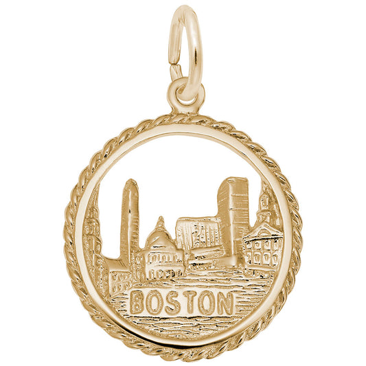 Boston Skyline Charm - Travel Souvenir Jewelry for Adventurers 3960