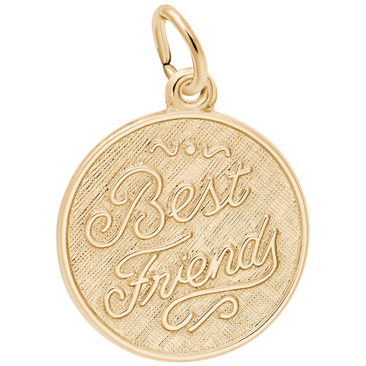 Best Friends Disc Charm - Personalized Friendship Jewelry Gift 4061