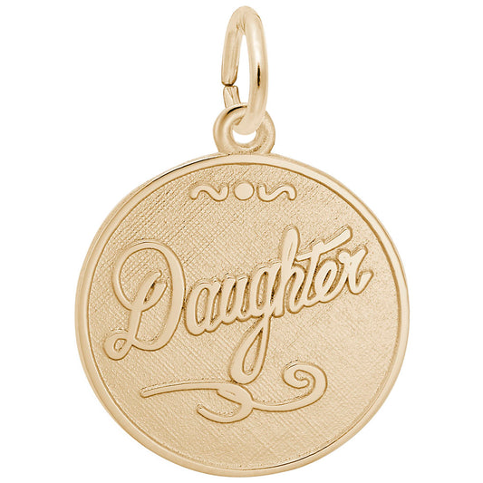 Daughter Disc Charm - Elegant Personalized Jewelry Gift for Her 4161