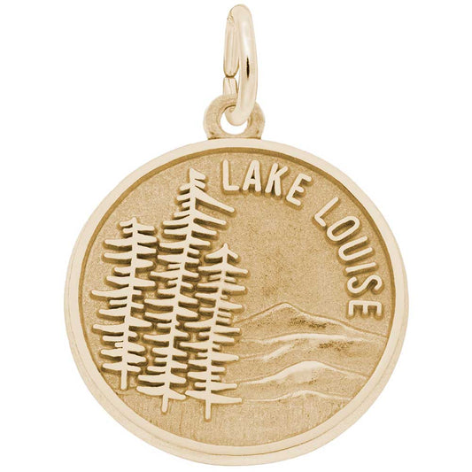 Lake Louise Scene Charm - Canadian Patriotism Jewelry Gift 4163