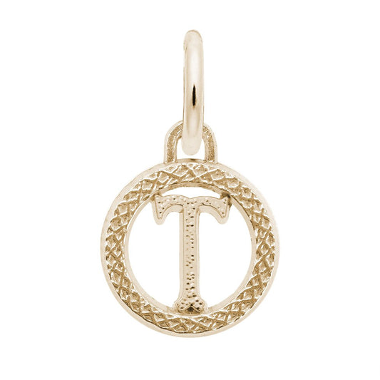 Personalized Initial 'T' Charm - Customizable Letter Jewelry 4190-020