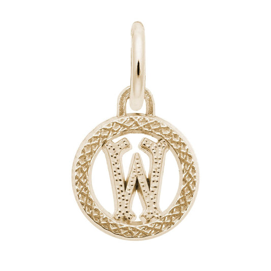 Personalized Initial W Charm - Custom Letter Jewelry for You 4190-023