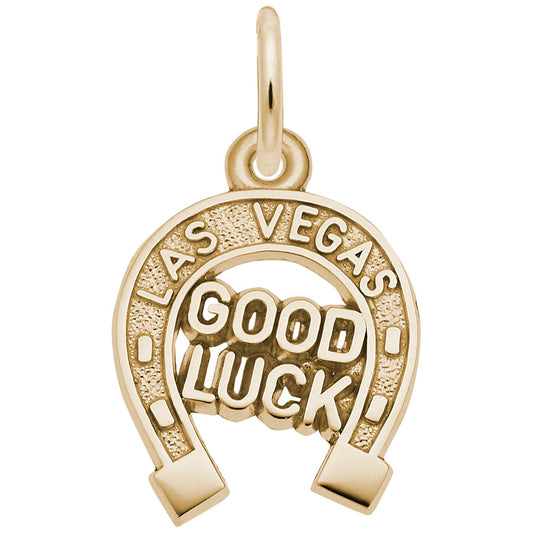 Las Vegas Good Luck Horseshoe Charm for Gamers & Luck Seekers 4196