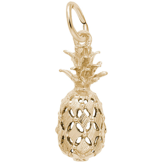 Hawaiian Pineapple Charm - Tropical Travel Jewelry for Souvenirs 4211