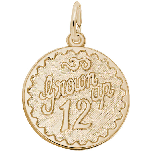 Grown-Up Twelve Disc Charm - Elegant Personalized Jewelry Gift 4252
