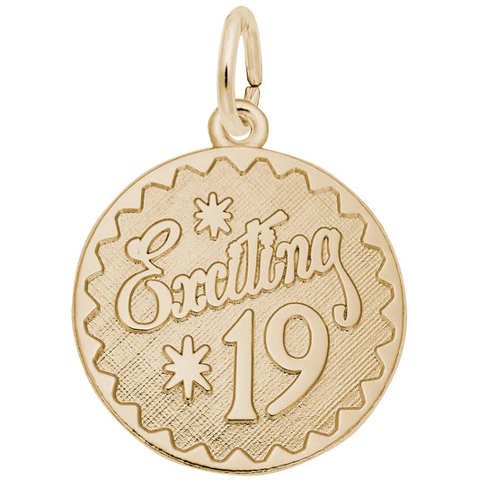 Exciting Nineteen Disc Charm - Unique Personalized Jewelry Gift 4259