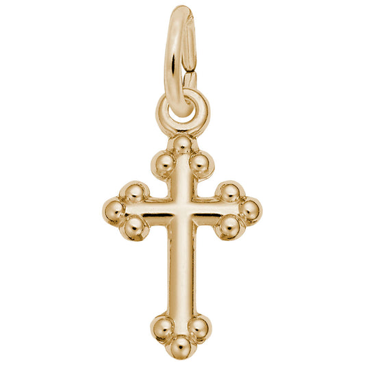 Bottony Cross Accent Charm for Special Occasions & Religious Gifts 4433