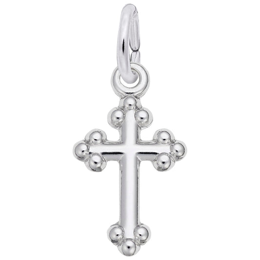 Bottony Cross Accent Charm for Special Occasions & Religious Gifts 4433