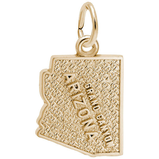 Grand Canyon Arizona Map Charm - Travel Souvenir Jewelry Gift 4456