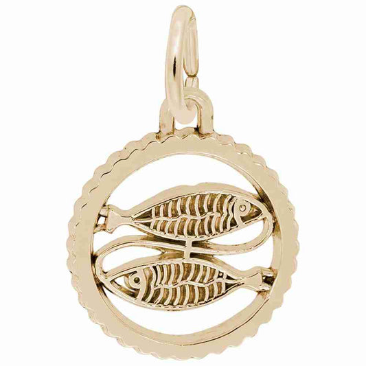 Pisces Zodiac Charm for Birthday Celebrations - Rembrandt Charms 4542