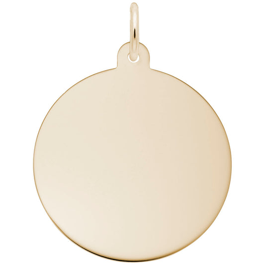 Large Round Classic Series Charm - Elegant Disc Design 4602