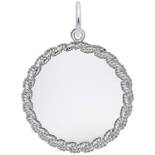 Medium Twisted Rope Disc Charm