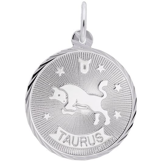 Taurus Constellation Disc Charm - Zodiac Jewelry for Astrology Lovers 4654