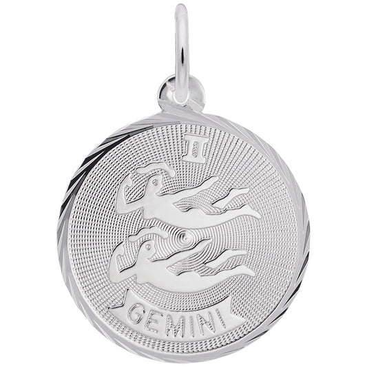 Gemini Constellation Disc Charm - Zodiac Jewelry for Astrology Lovers 4655
