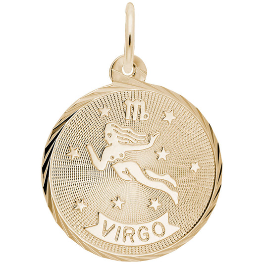 Virgo Constellation Disc Charm - Astrological Zodiac Jewelry 4658