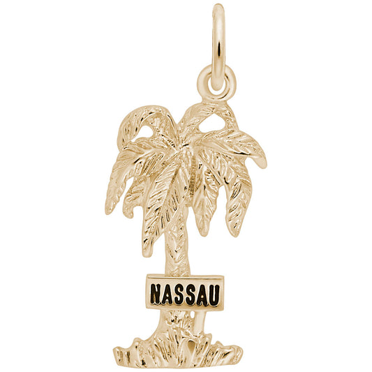 Nassau Palm Tree Charm - Tropical Island Travel Jewelry Accessory 4666