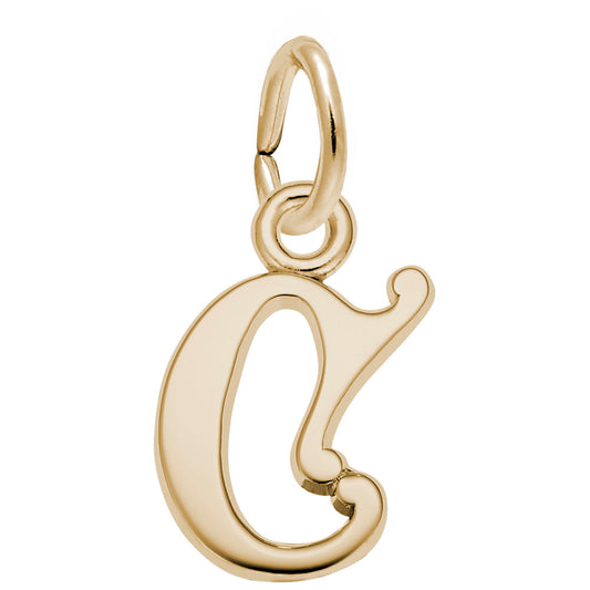 Curly Initial 'C' Accent Charm - Elegant Personalized Jewelry 4765-003