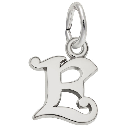 Curly Initial E Accent Charm - Elegant Personalized Jewelry 4765-005