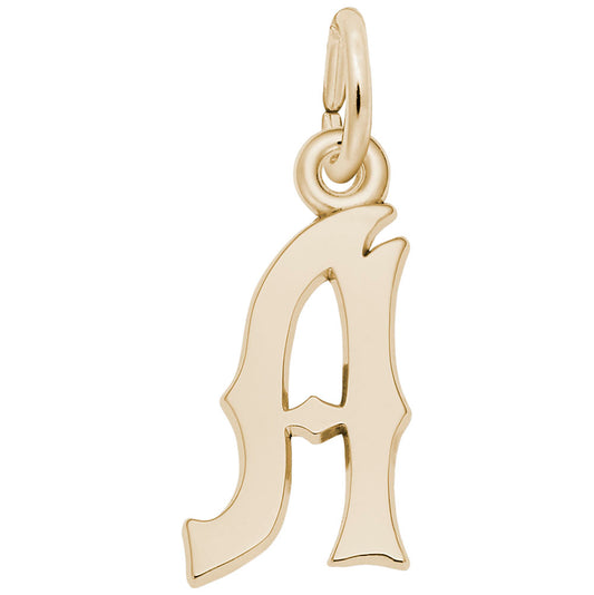 Blackletter Initial 'A' Charm - Elegant Personalized Jewelry 4766-001
