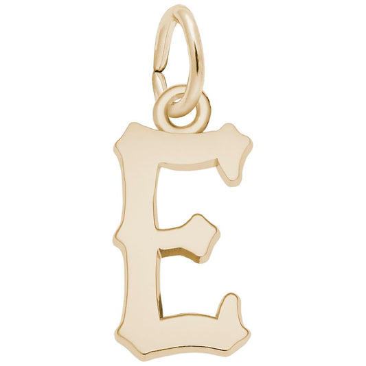 Elegant Blackletter Initial 'E' Charm for Personalized Jewelry 4766-005