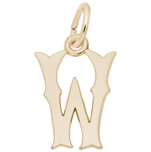 Personalized Blackletter Initial Charm - Custom Letter Jewelry 4766-023