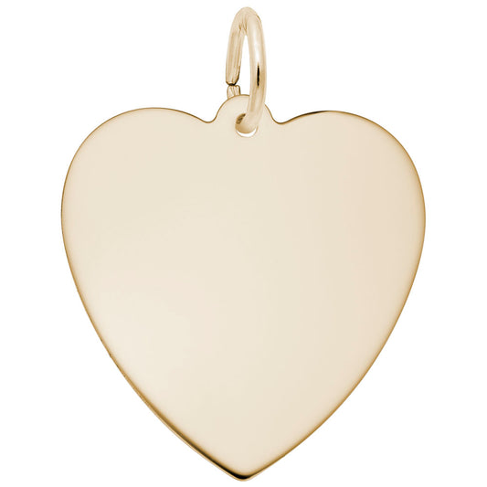 Medium Classic Heart Charm - Elegant Silhouette Disc Jewelry 4769