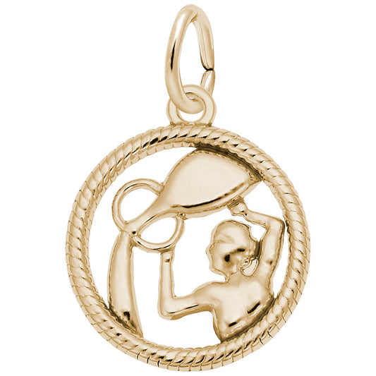 Aquarius Water Carrier Charm - Zodiac Symbol Jewelry for Astrology 4771