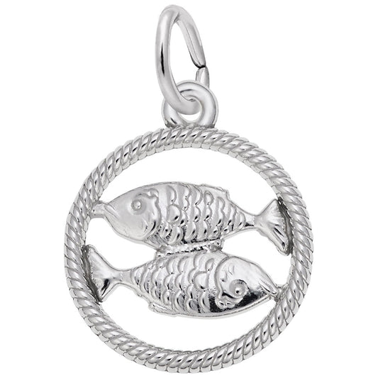 Pisces Fish Charm - Zodiac Symbol Jewelry for Astrology Lovers 4772