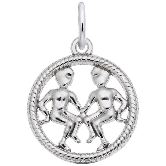 Gemini Twins Zodiac Charm - Astrological Symbol Jewelry Gift 4775