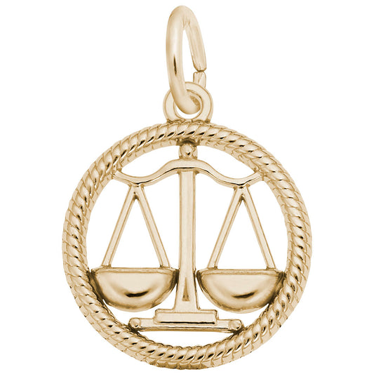 Libra Scales Charm - Zodiac Symbol Jewelry for Balance & Harmony 4779