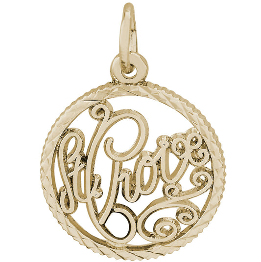 St. Croix Diamond Faceted Disc Charm for Travel Lovers 4834