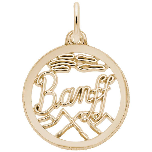 Banff Disc Charm - Canadian Patriotism Jewelry for Nature Lovers 4836